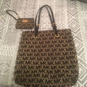 MIchael Kors bag and wallet